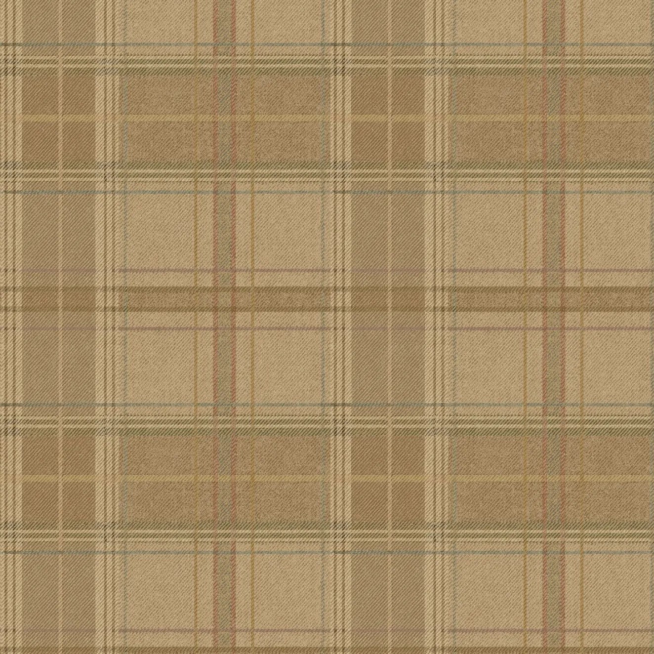 Shetland Plaid Antique Garden Party Wallpaper by Mulberry Home