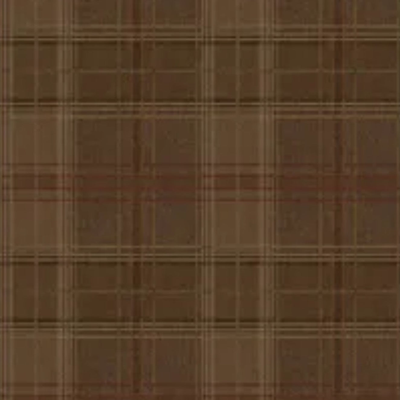 Shetland Plaid Espresso Garden Party Wallpaper by Mulberry Home