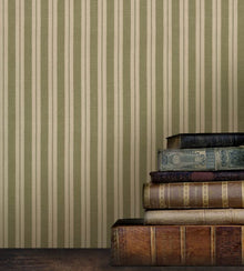 FG130.R106 Marquee Stripe Lovat Garden Party 2 Wallpaper by Mulberry H