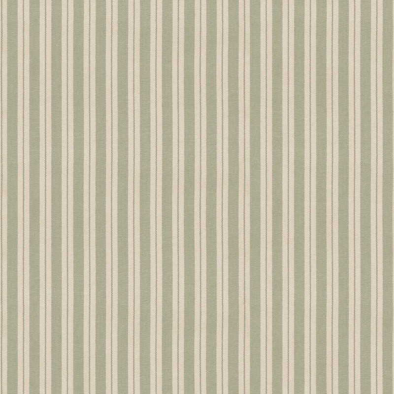 Marquee Stripe Sage Garden Party Wallpaper by Mulberry Home