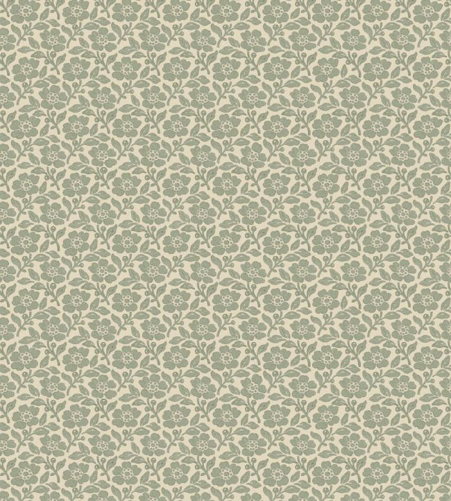 FG131.R104 Martock Sprig Aqua Garden Party 2 Wallpaper by Mulberry Hom