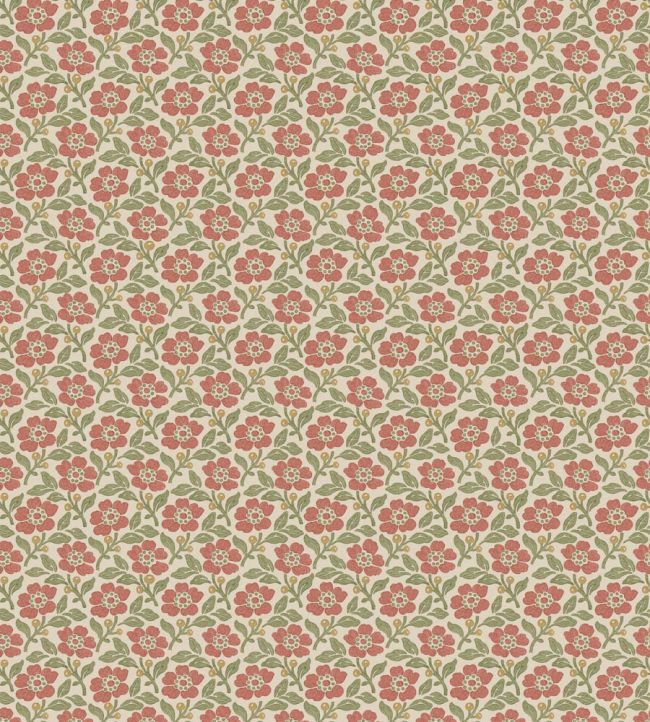FG131.V90 Martock Sprig Red/Green Garden Party 2 Wallpaper by Mulberry