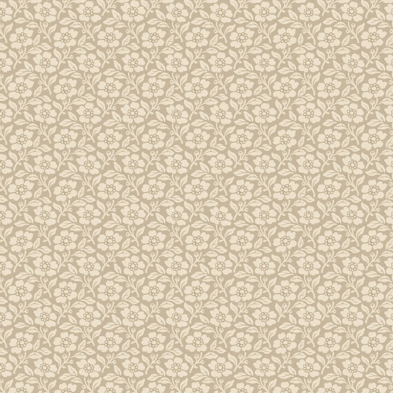 Martock Sprig Parchment Garden Party Wallpaper by Mulberry Home