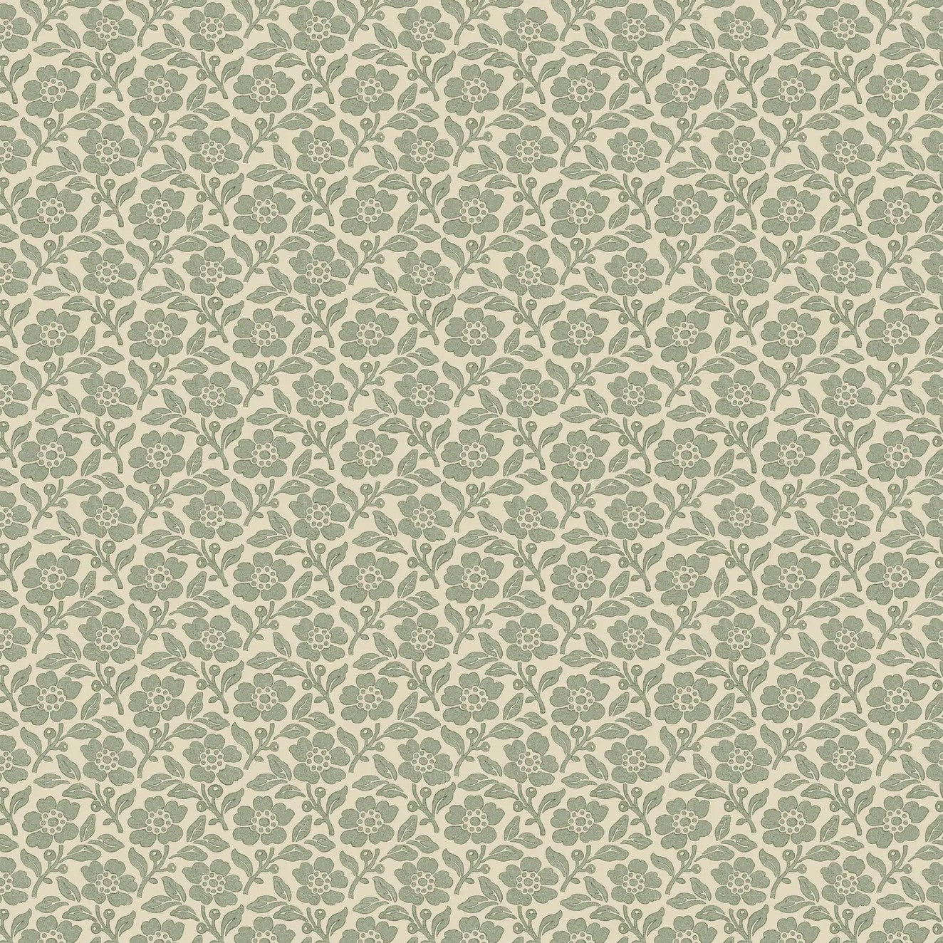 Martock Sprig Aqua Garden Party Wallpaper by Mulberry Home