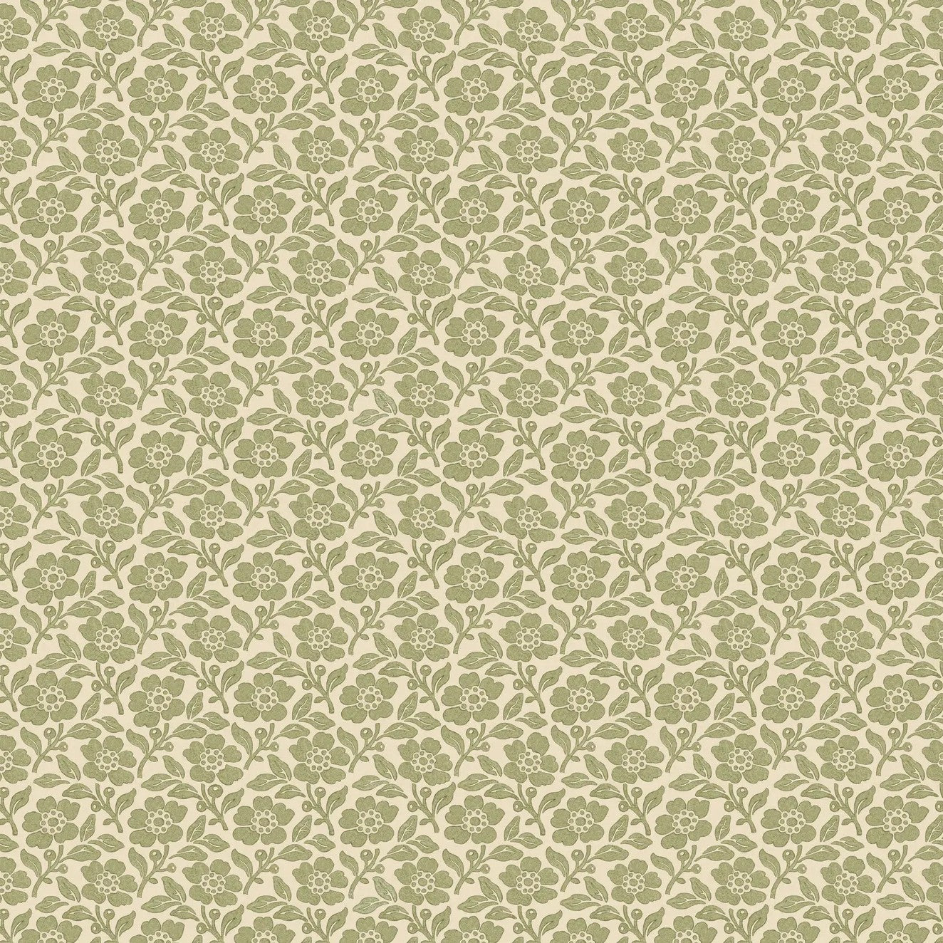 Martock Sprig Moss Garden Party Wallpaper by Mulberry Home