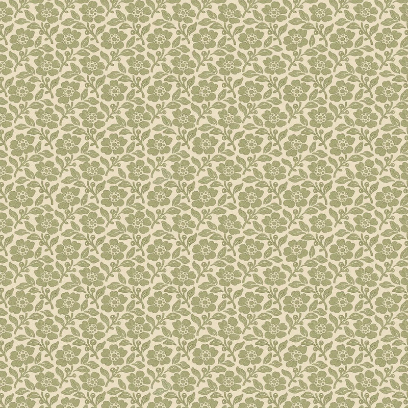 Martock Sprig Moss Garden Party Wallpaper by Mulberry Home