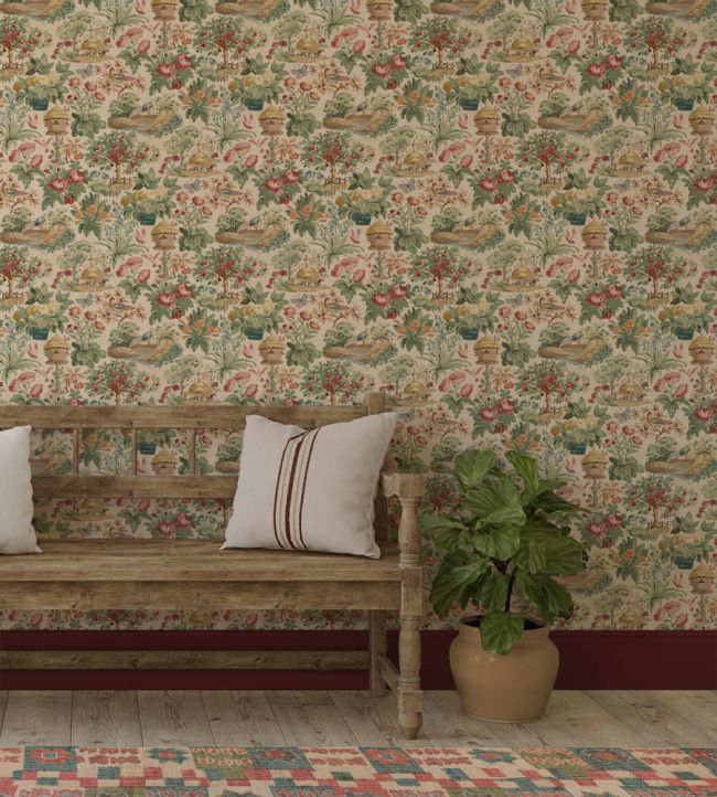 FG132.J52 Mulberry Garden Antique Garden Party 2 Wallpaper by Mulberry