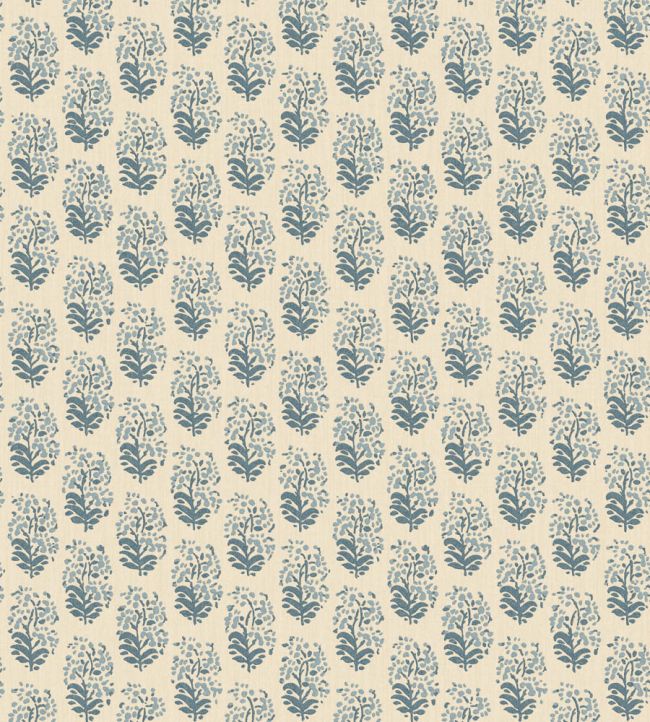 FG133.H10 Heirloom Sprig Indigo Garden Party 2 Wallpaper by Mulberry H