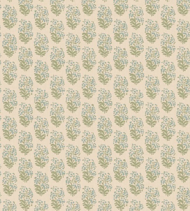 FG133.R21 Heirloom Sprig Aqua/Green Garden Party 2 Wallpaper by Mulber