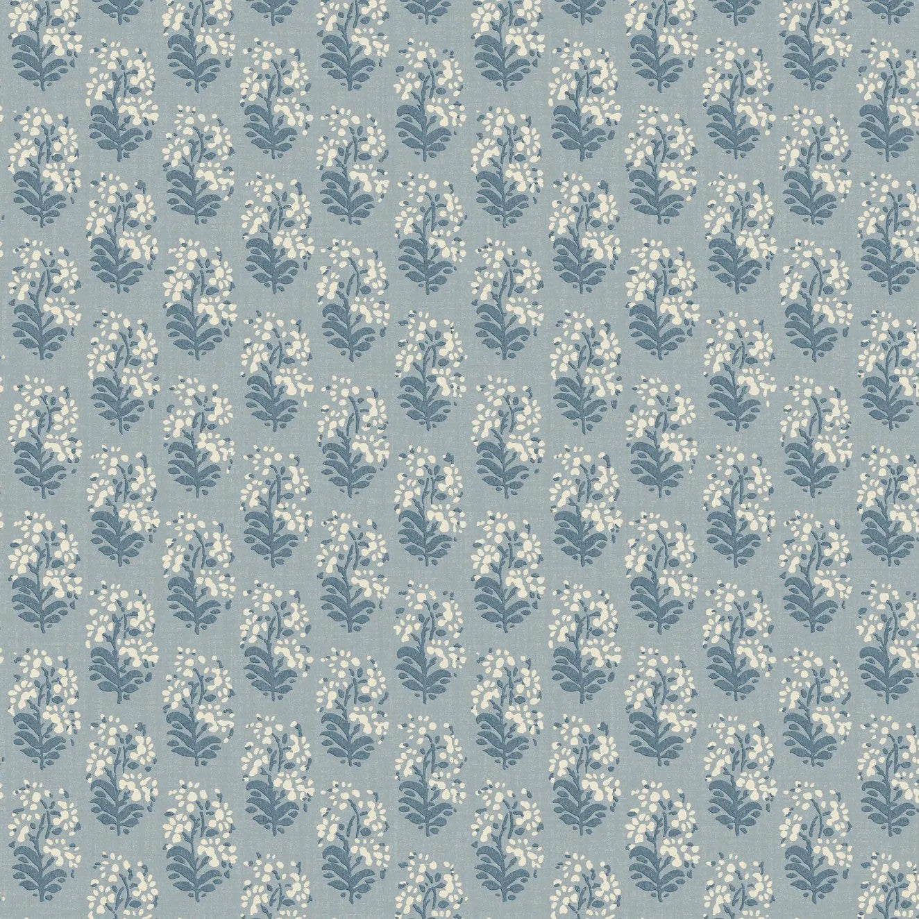 Heirloom Sprig Denim Garden Party Wallpaper by Mulberry Home