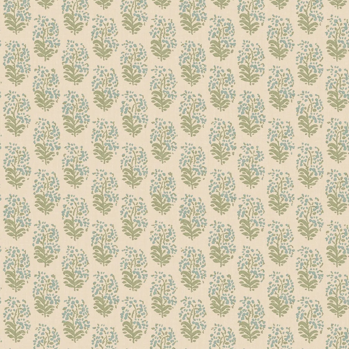 Heirloom Sprig Aqua/Green Garden Party Wallpaper by Mulberry Home