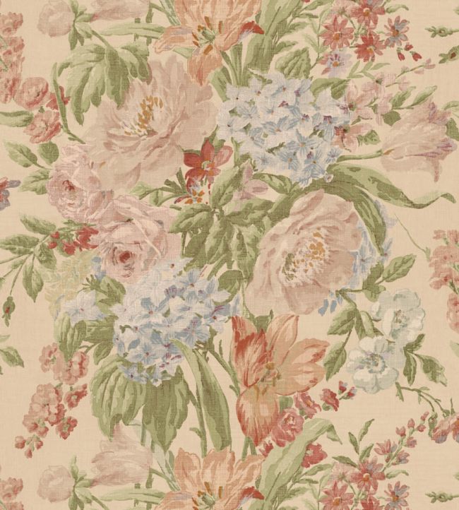 FG134.V44 Garden Party Soft Red/Green Garden Party 2 Wallpaper by Mulb