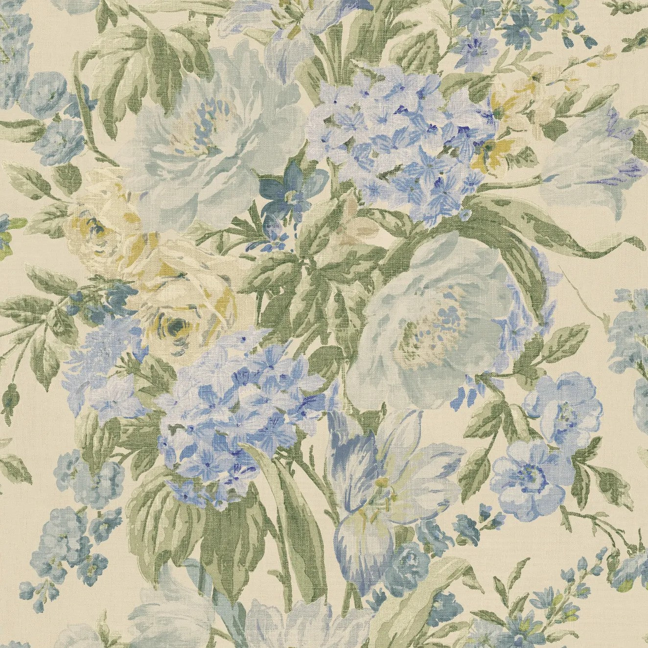 Garden Party Blue/Green Garden Party Wallpaper by Mulberry Home