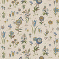 Firle Meadow Blue Garden Party Wallpaper by Mulberry Home
