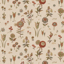 Firle Meadow Russet Garden Party Wallpaper by Mulberry Home