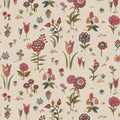 Firle Meadow Red/Green Garden Party Wallpaper by Mulberry Home