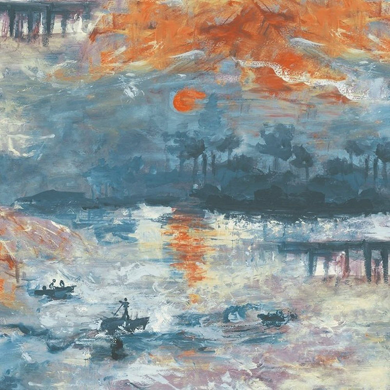 FI70002 Away at Sea French Impressionist Wallpaper by Today Interiors