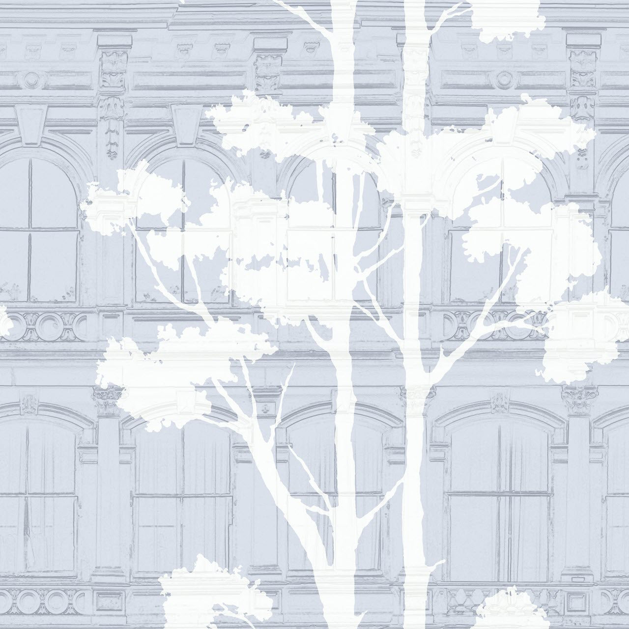 FJ31508 Architecture With Tree Shadow Transition Wallpaper by Today Interiors