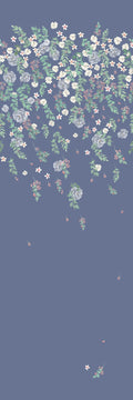 Florella Dark Blue Les Vangardes Mural by Tres Tintas