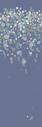 FL04 Florella Dark Blue Les Vangardes Mural by Tres Tintas