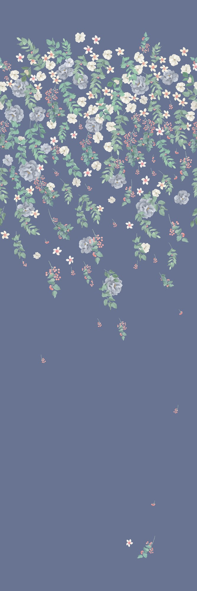 FL04 Florella Dark Blue Les Vangardes Mural by Tres Tintas
