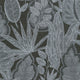 Grafic Leaves Motif Flourish Grey and Black Wallpaper By Galerie