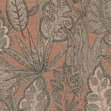 FL61112 Grafic Leaves Motif Flourish Beige and Brown Wallpaper By Galerie