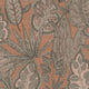 Grafic Leaves Motif Flourish Beige and Brown Wallpaper By Galerie