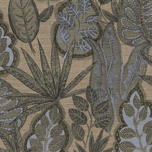 FL61115 Grafic Leaves Motif Flourish Beige and Brown Wallpaper By Galerie