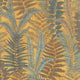 Fern Leaves Motif Flourish Brown and Yellow Wallpaper By Galerie