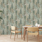 FL61119 Fern Leaves Motif Flourish Brown and Cream Wallpaper By Galerie