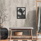 FL61120 Fern Leaves Motif Flourish Beige and Cream Wallpaper By Galerie