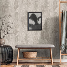 FL61120 Fern Leaves Motif Flourish Beige and Cream Wallpaper By Galerie