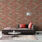 FL61122 Mix Leaves Motif Flourish Beige and Green Wallpaper By Galerie