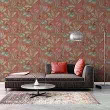 FL61122 Mix Leaves Motif Flourish Beige and Green Wallpaper By Galerie