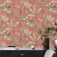 FL61122 Mix Leaves Motif Flourish Beige and Green Wallpaper By Galerie