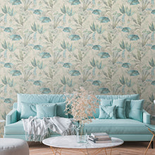 FL61124 Mix Leaves Motif Flourish Beige and Grey Wallpaper By Galerie