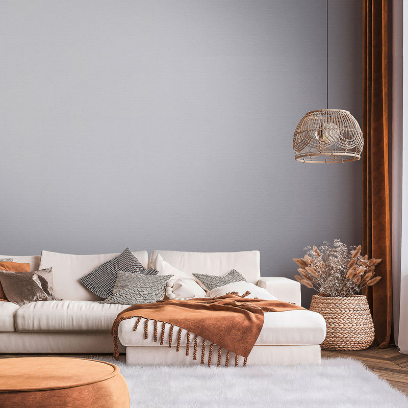 FL61142 Textile Structure Flourish Grey Wallpaper By Galerie