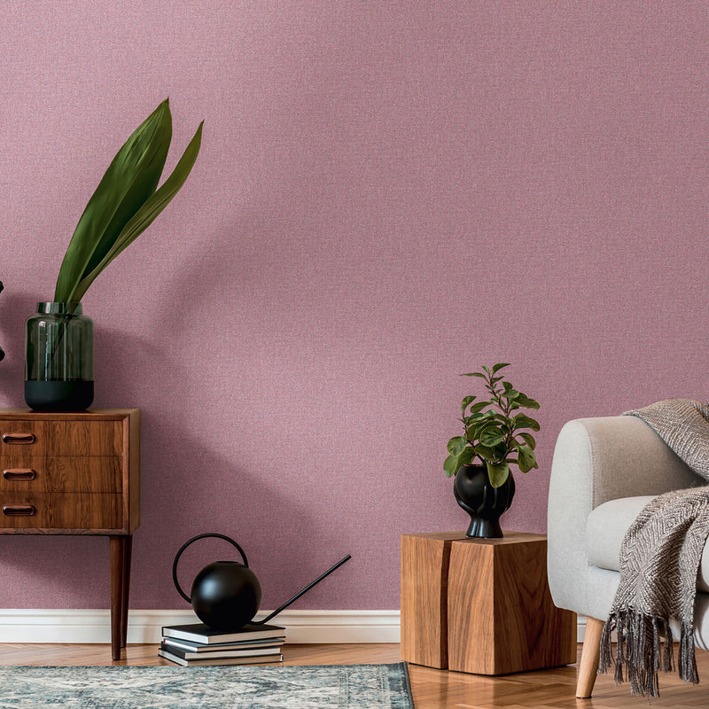 FL61153 Textile Structure Flourish Pink and Lilac Wallpaper By Galerie