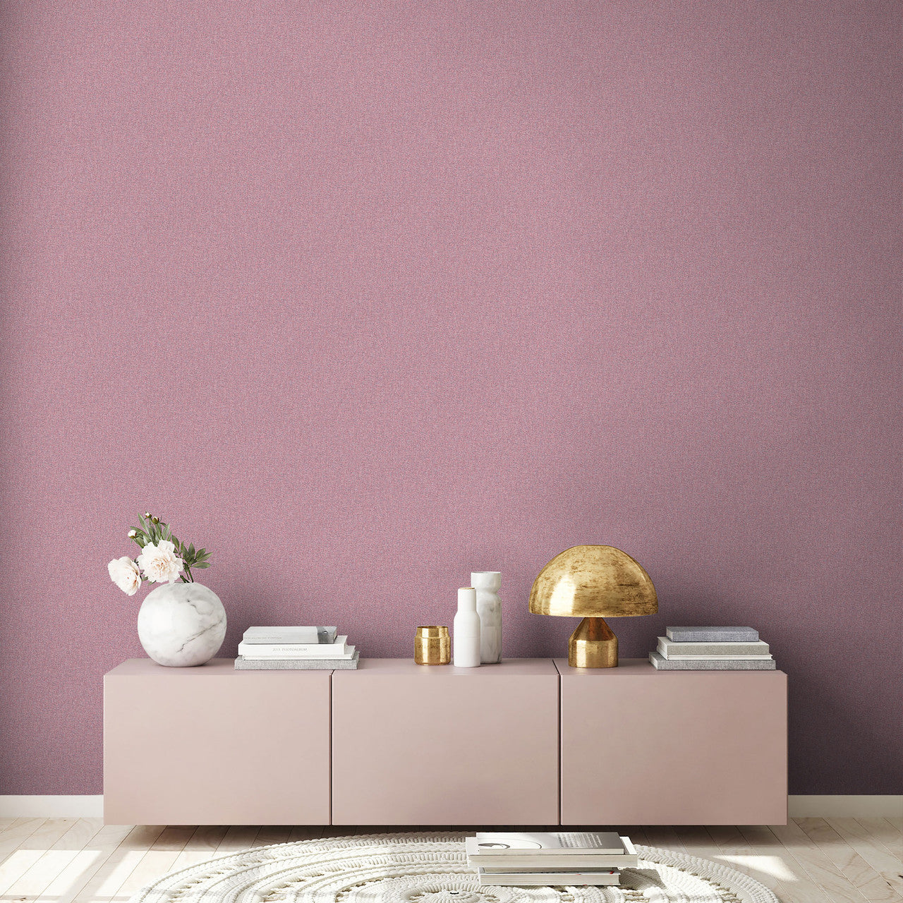 FL61153 Textile Structure Flourish Pink and Lilac Wallpaper By Galerie