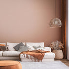 FL61154 Textile Structure Flourish Brown and Orange Wallpaper By Galerie