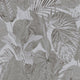 Jungle Leaves Motif Flourish Grey and Black Wallpaper By Galerie