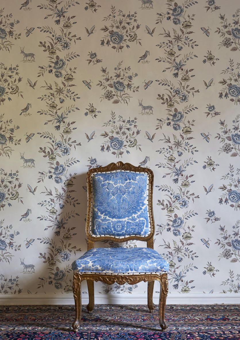 Nantessa Cerise Entente Cordiale Fabric by Lewis & Wood