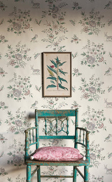 LW 315 612 Fleurie Peppermint Rose Wallpaper by Lewis & Wood