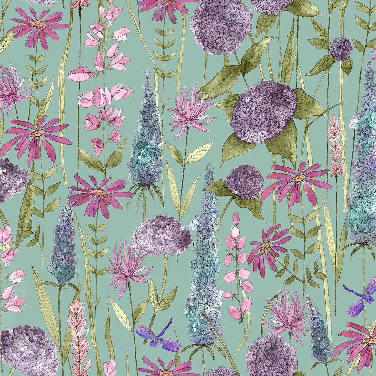 Florabunda Verde Wallpaper by Voyage Maison | FLORABU/WPO/VER