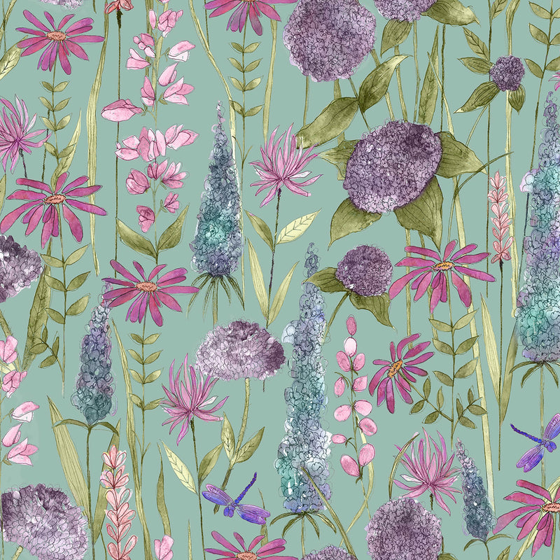 Florabunda Verde Wallpaper by Voyage Maison | FLORABU/WPO/VER