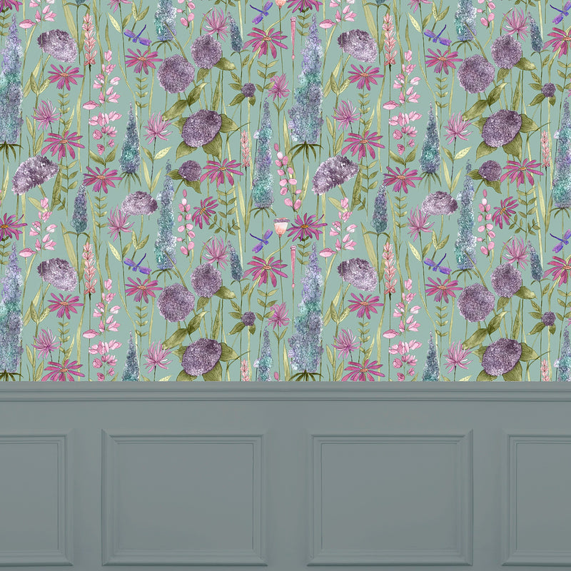 Florabunda Verde Wallpaper by Voyage Maison | FLORABU/WPO/VER