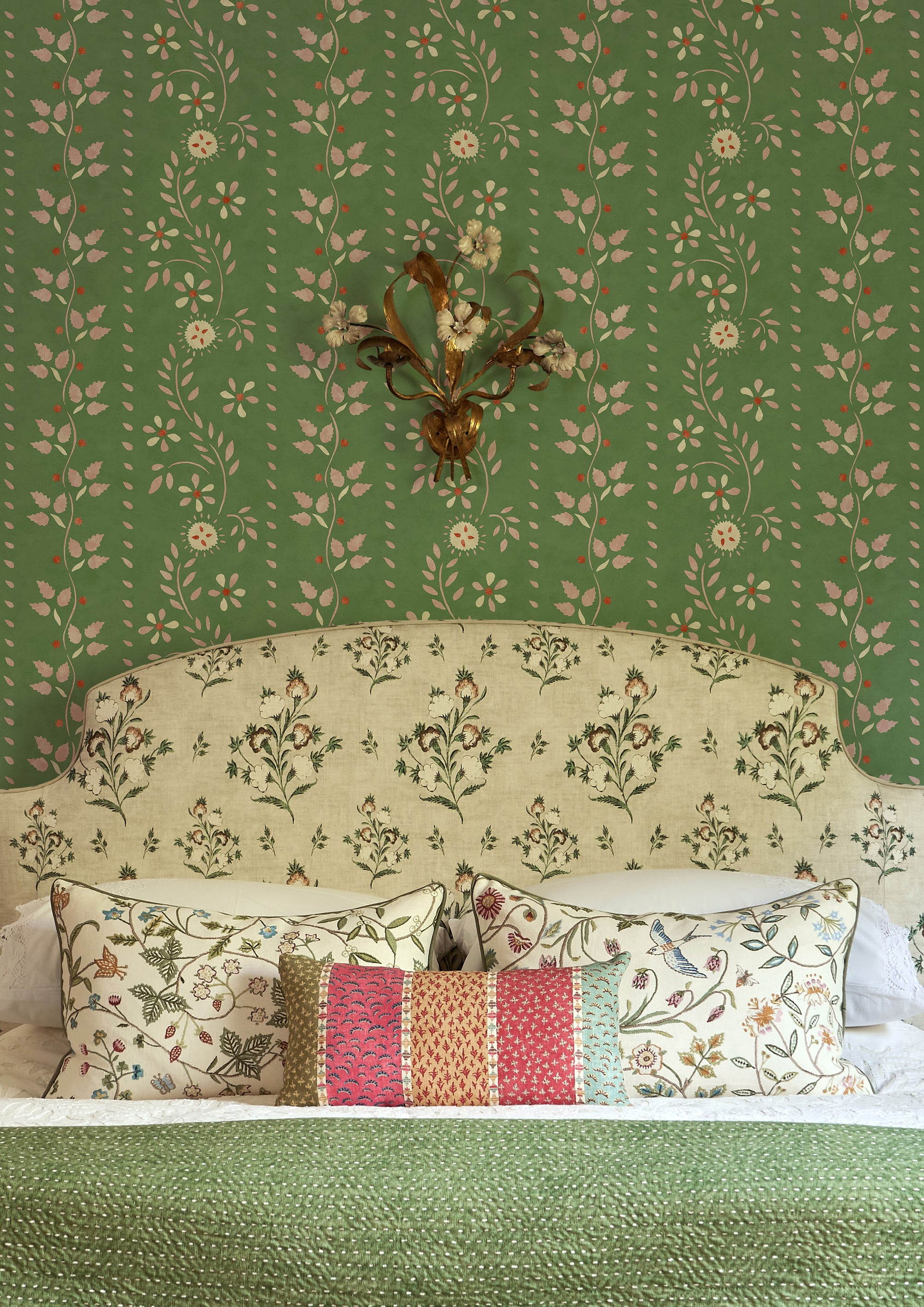Wild Rice Myrtle Sprigs & Twigs Fabric by Lewis & Wood