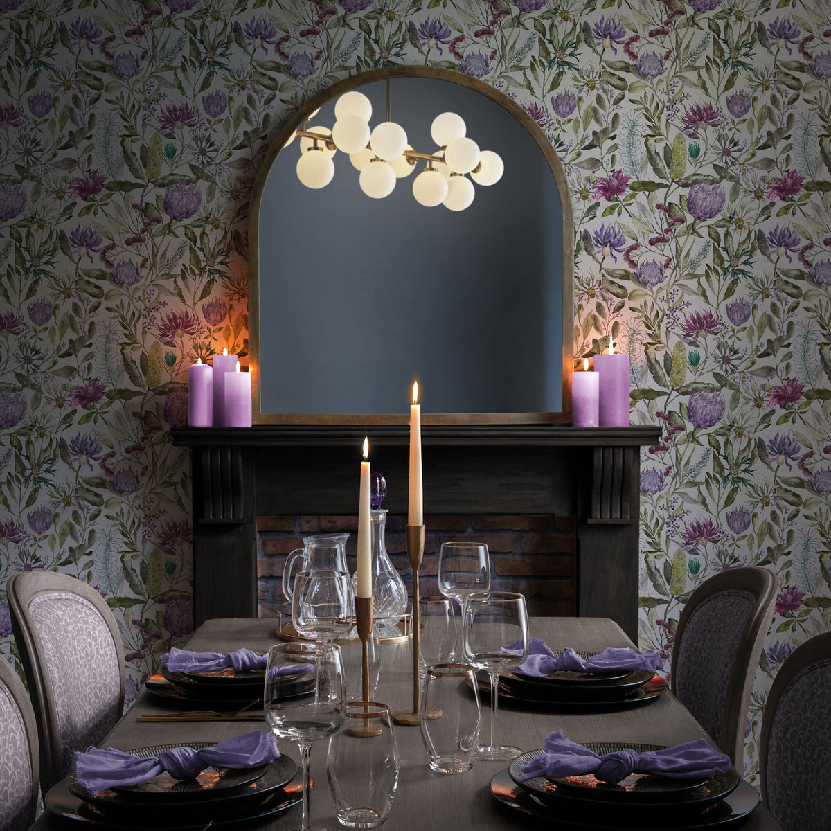 Fortazela Violet Ikon Wallpaper by Voyage Maison | FORTAZE/WPO/VIO