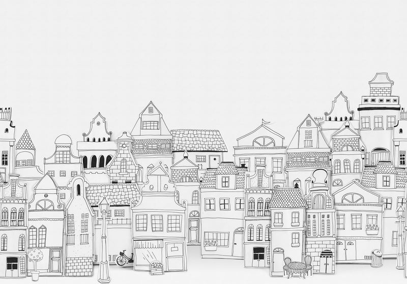 FR14601-8 London Houses (400 x 280 cm) Storytime Mural by Rebel Walls